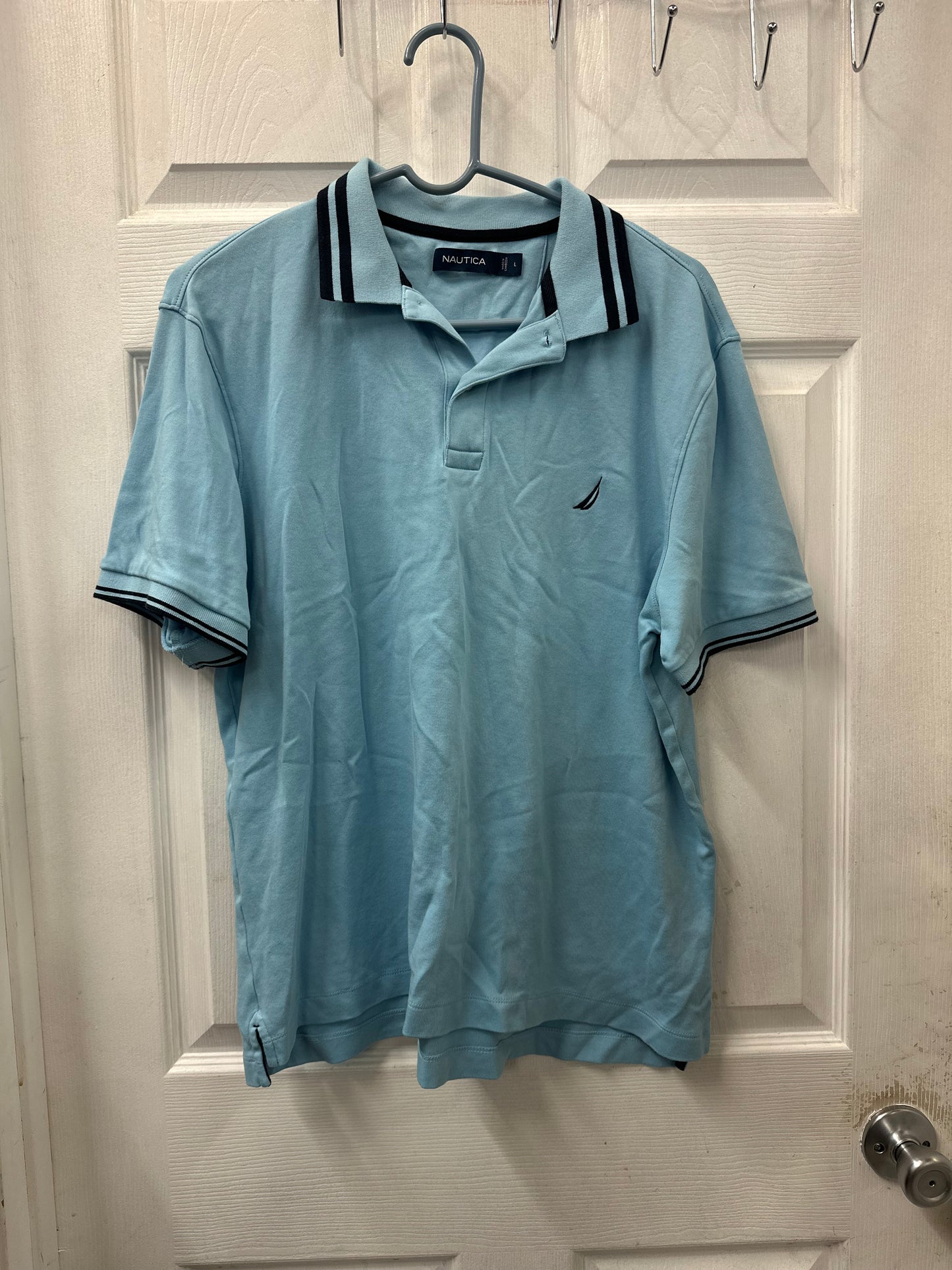 Nautica Blue Polo Shirt in L