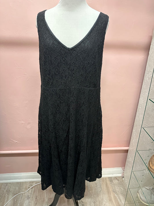 Torrid Black Lace Tank Top Dress in 16