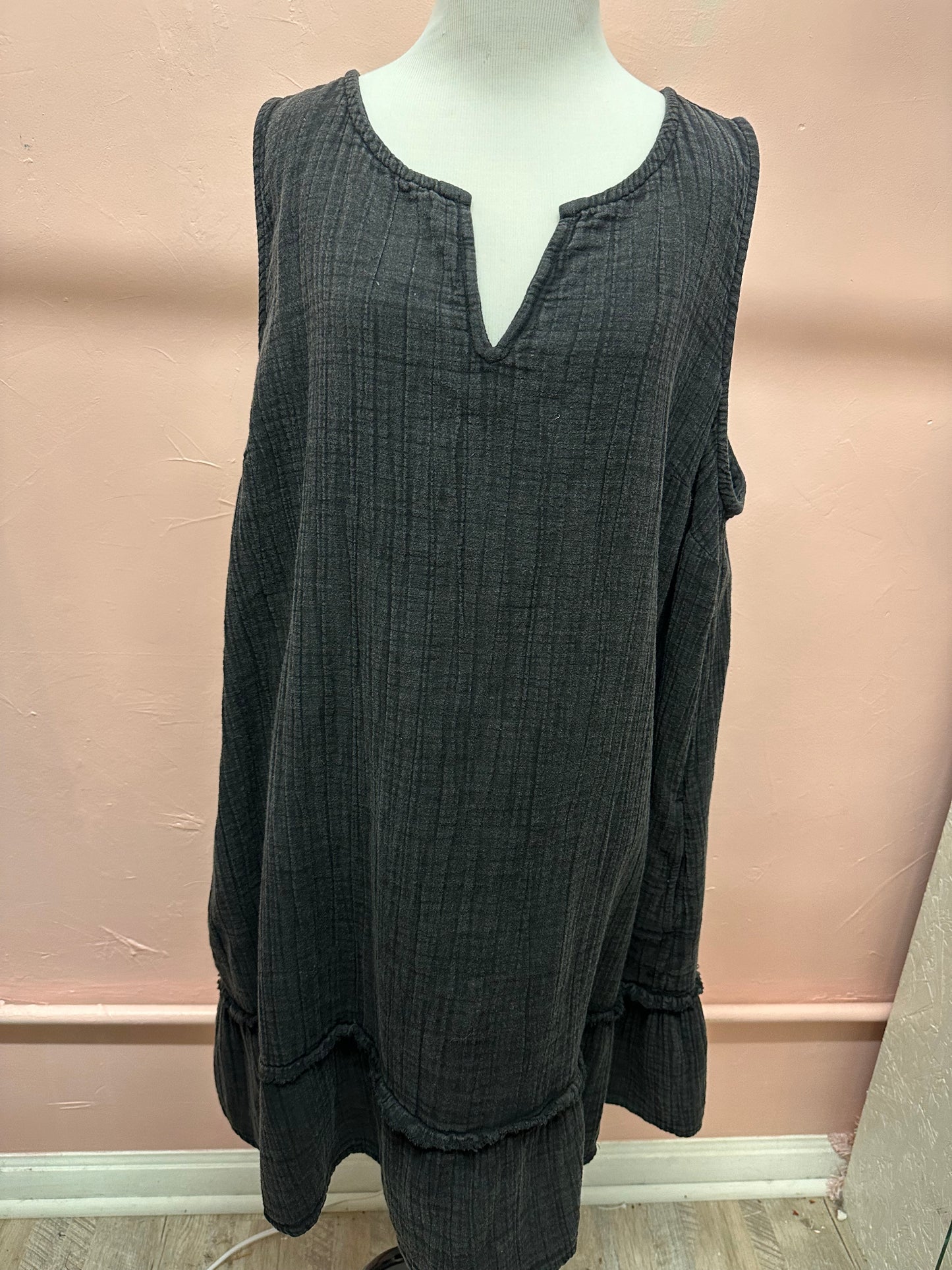 Wonderly Black Tank Top Dress in 1X