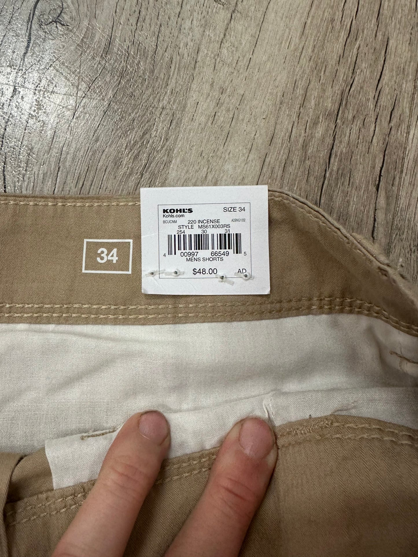 Sonoma Beige Lightweight Cargo Shorts in 34