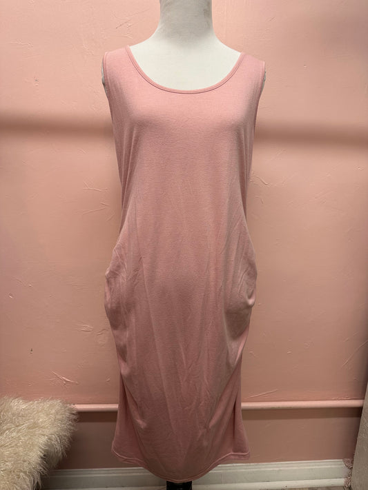 White Label Pink Dress with Ruched Sides in L