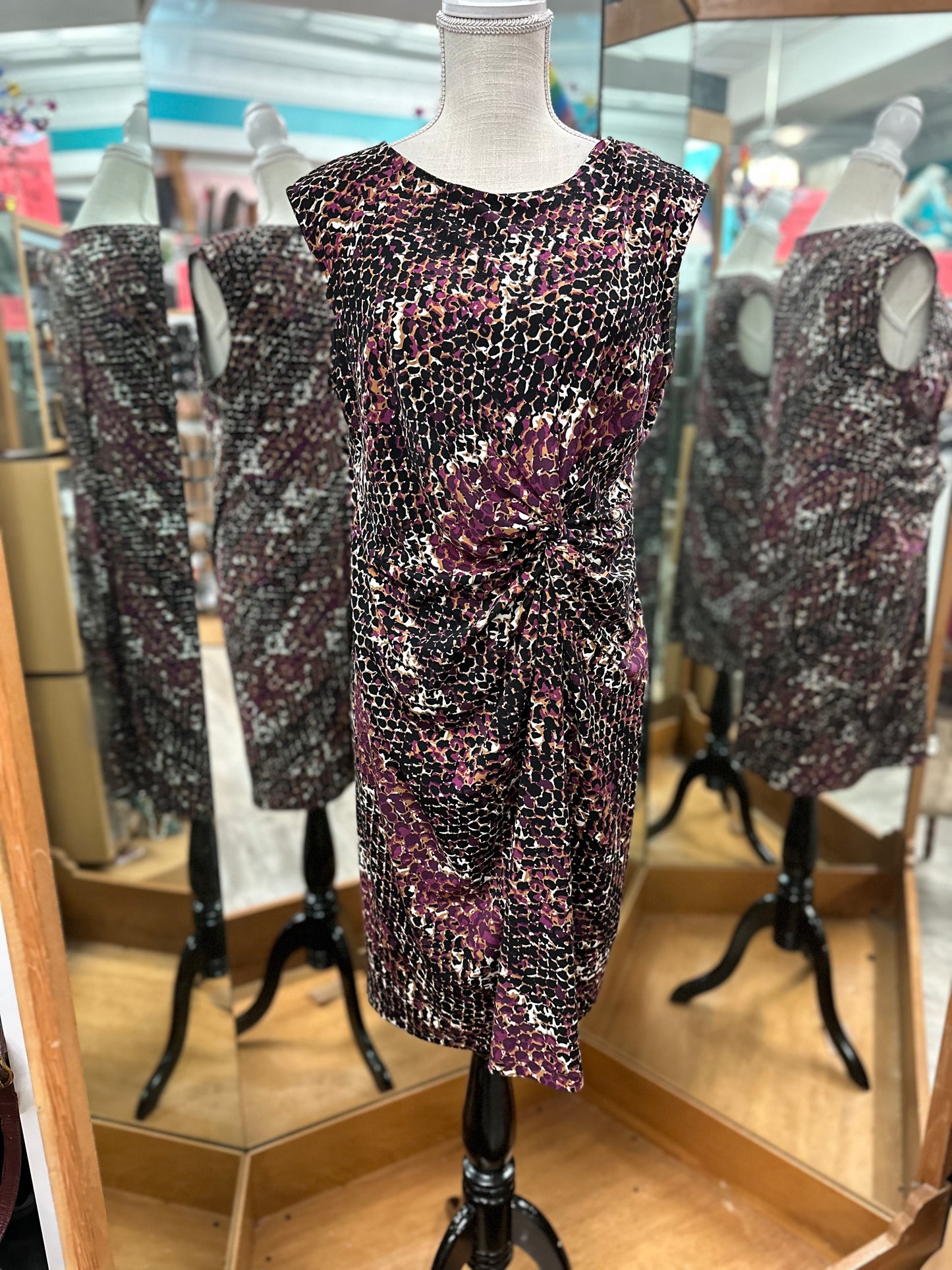 Apt 9 Purple Patterned Tank Dress in L