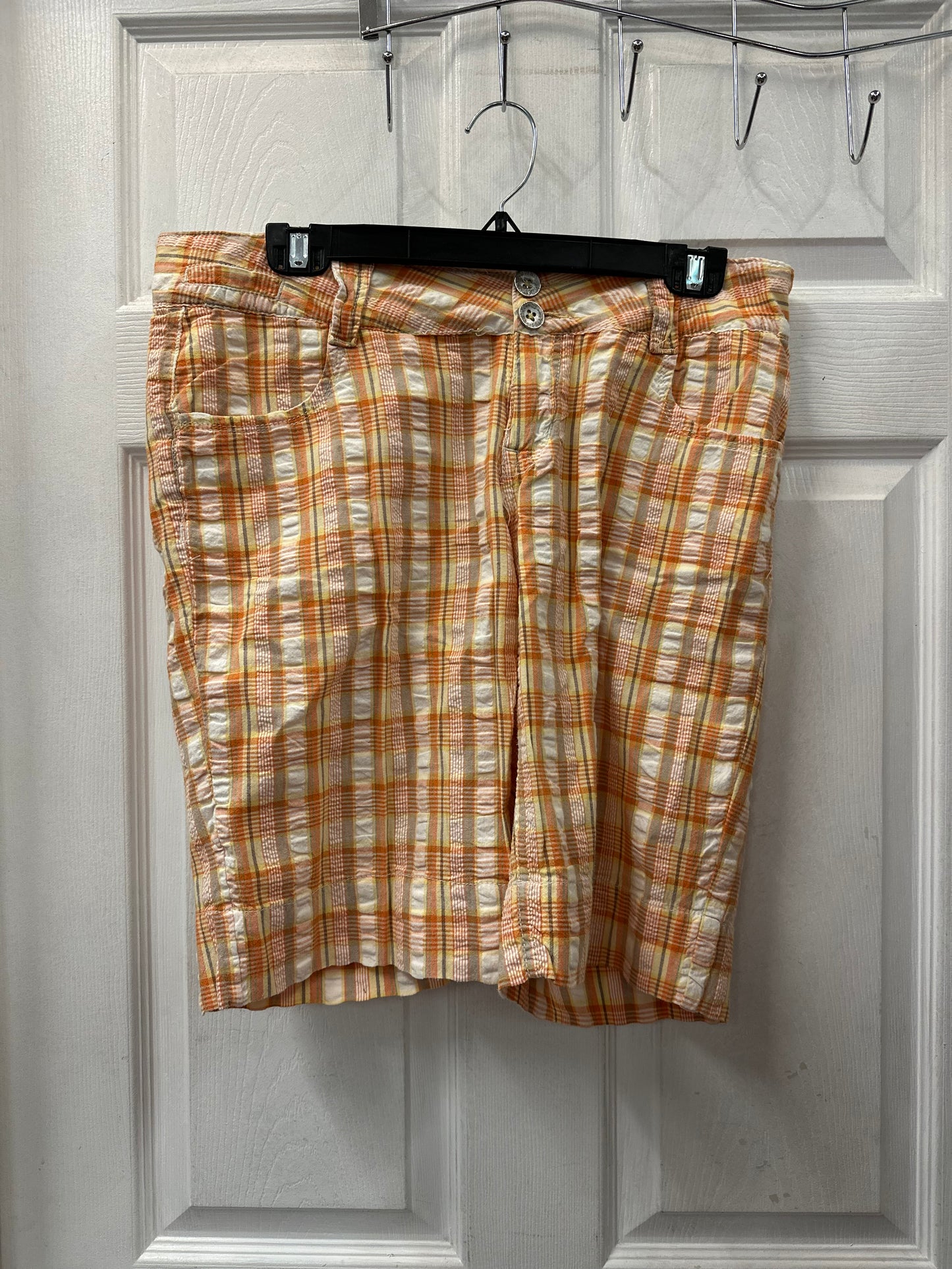 Union Bay Orange Plaid Bermuda Shorts in 9