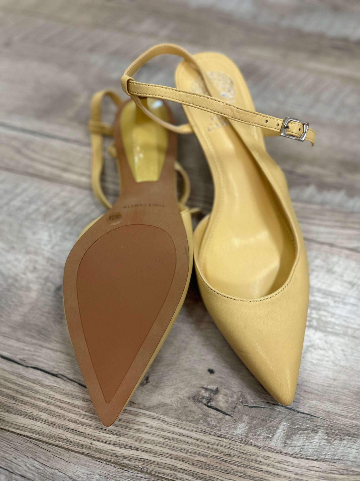 Vince Camuto Yellow Slingback Heel in 8