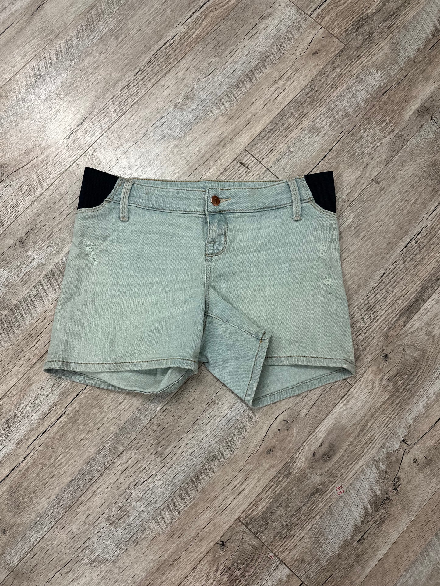 Isabel Maternity Midi Short Light Denim Shorts in 2