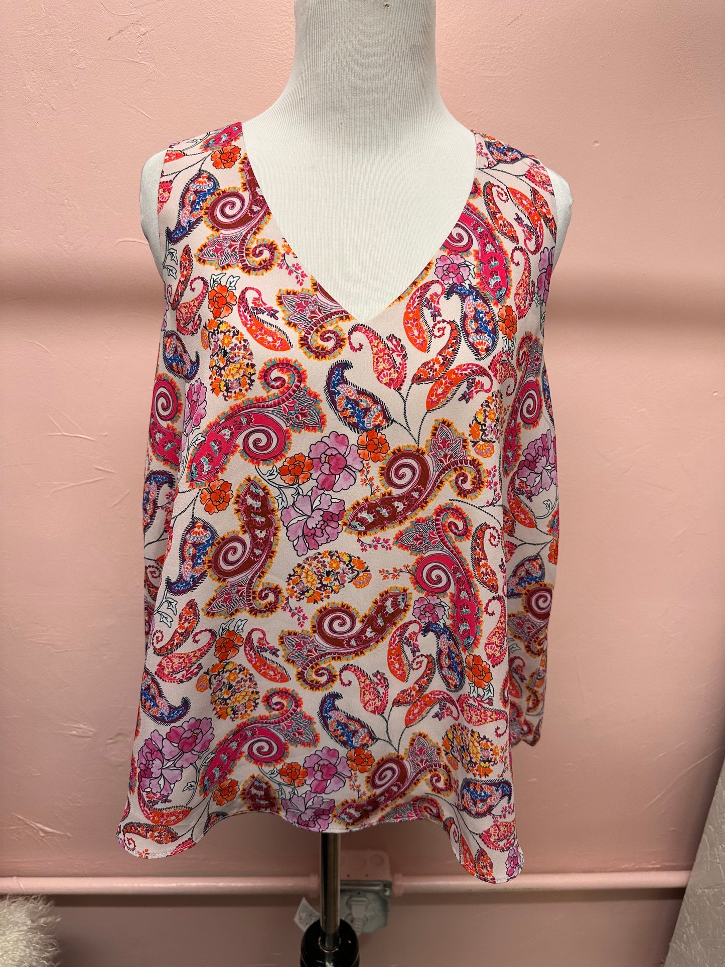 St. Tropez Paisley Pattern Tank Top