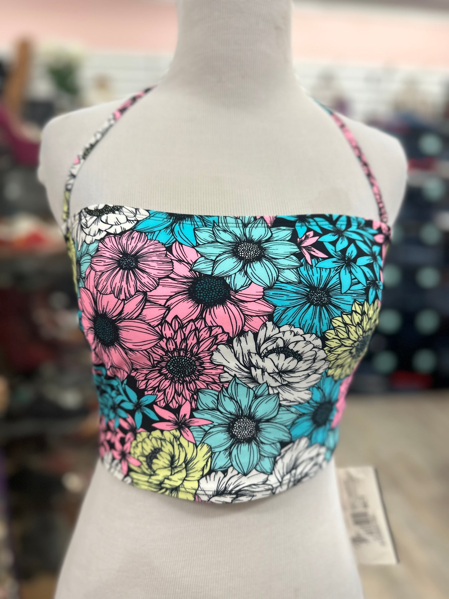 Salt & Cove Pink Floral Tankini in M