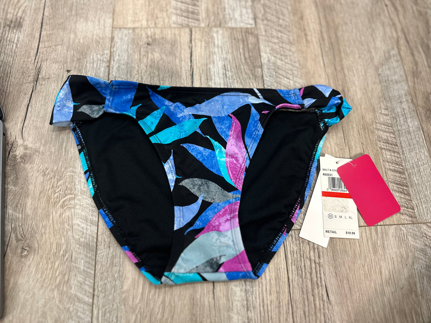 Salt & Cove Blue Leaf Bikini Bottom in XS