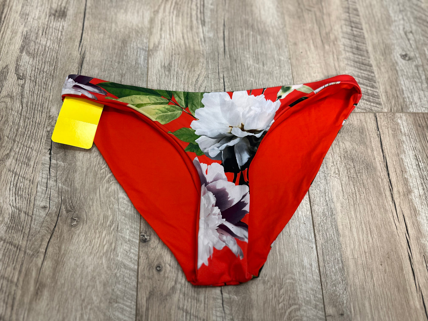Red Floral Bikini Bottom in XS