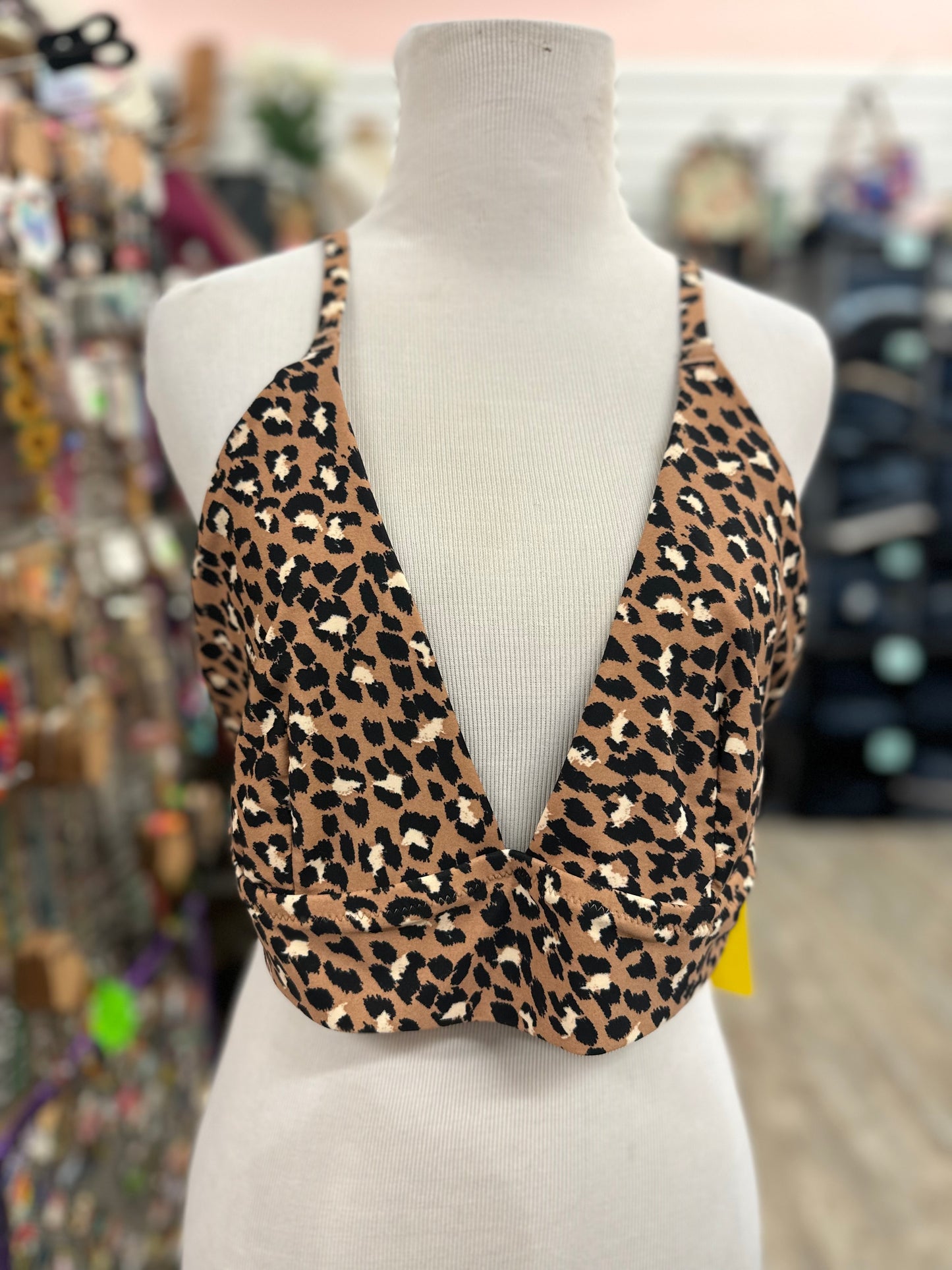 Aerie Leopard Bikini Top in 2X
