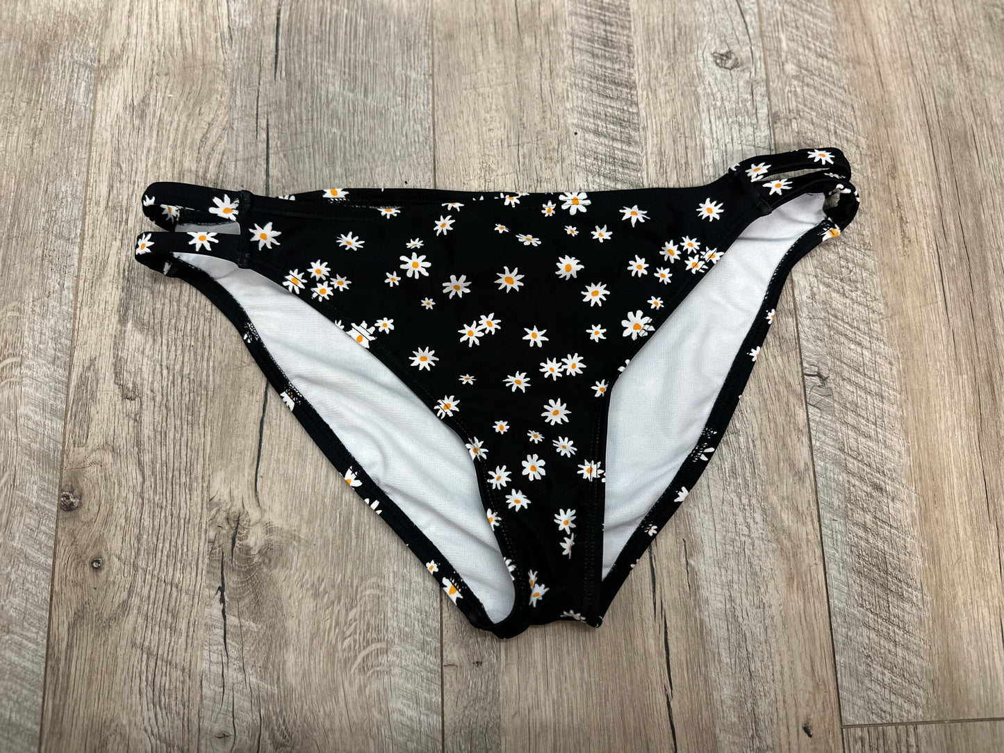 Aerie Black Polkadot Tie One Piece in M