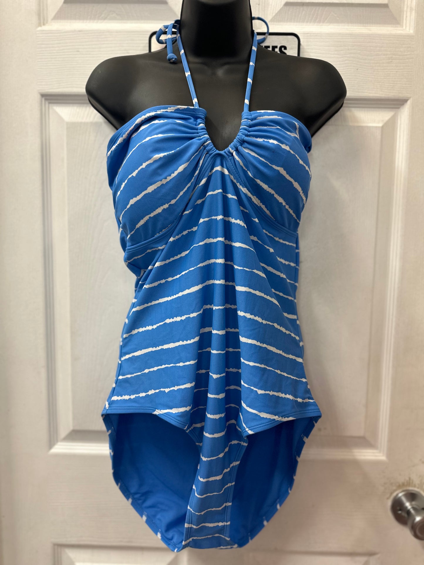 Old Navy Blue Striped One Piece in XL