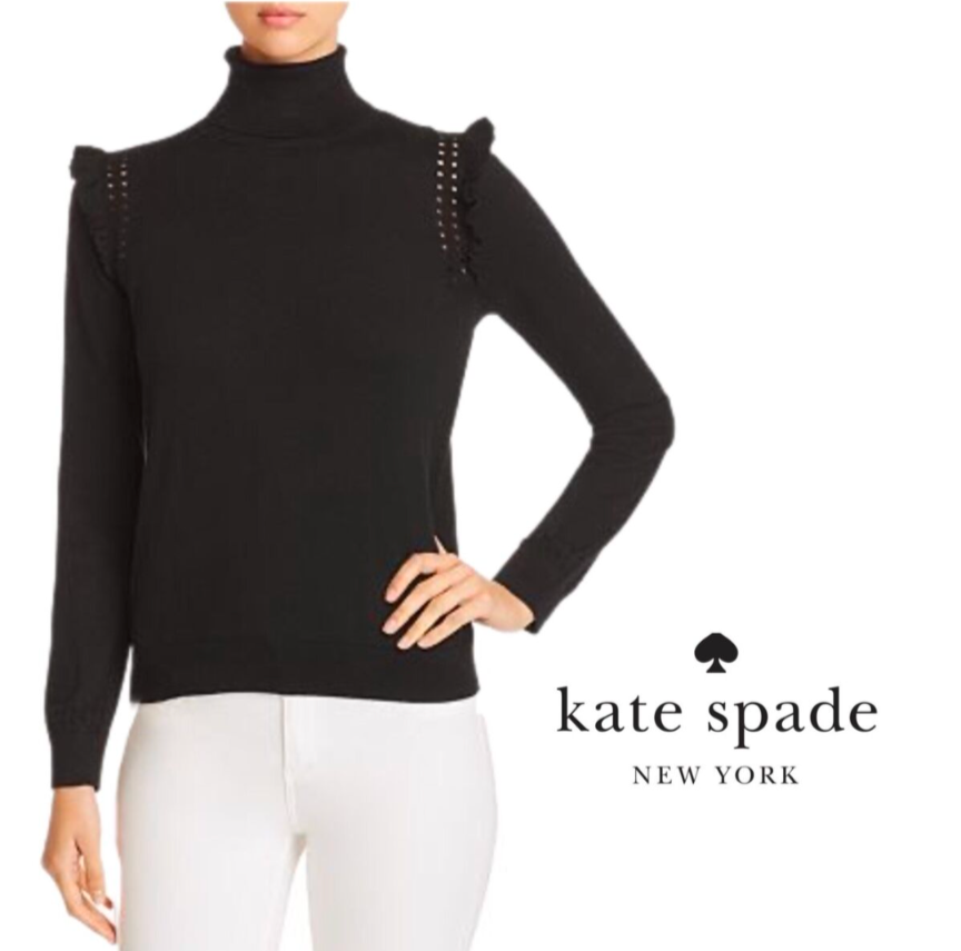 Kate Spade Ruffle Turtleneck Sweater in M