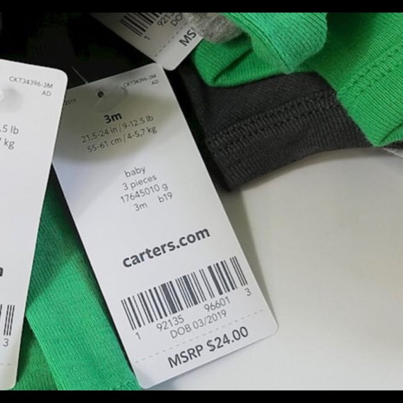 Carter’s 3 piece baby boy set, 3 months. NWT