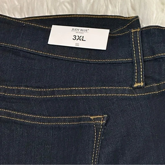 NWT $64 Judy Blue Super Dark Skinny Jeans, Plus Size 3X.