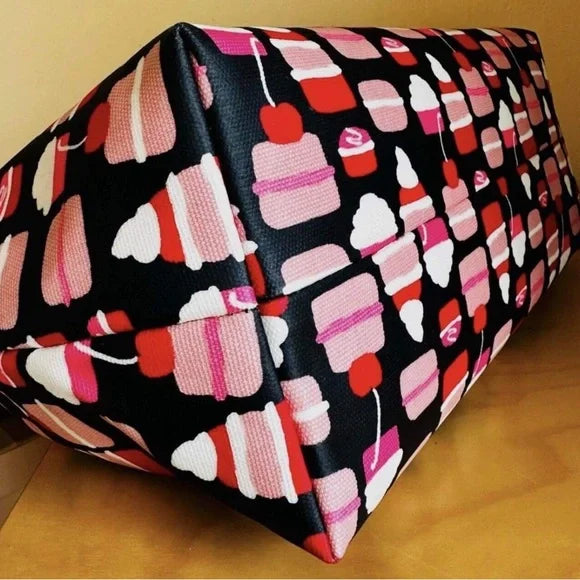 Kate Spade TAKE THE CAKE BON SHOPPER Large Tote Cupcake Bag Purse Macaroon
