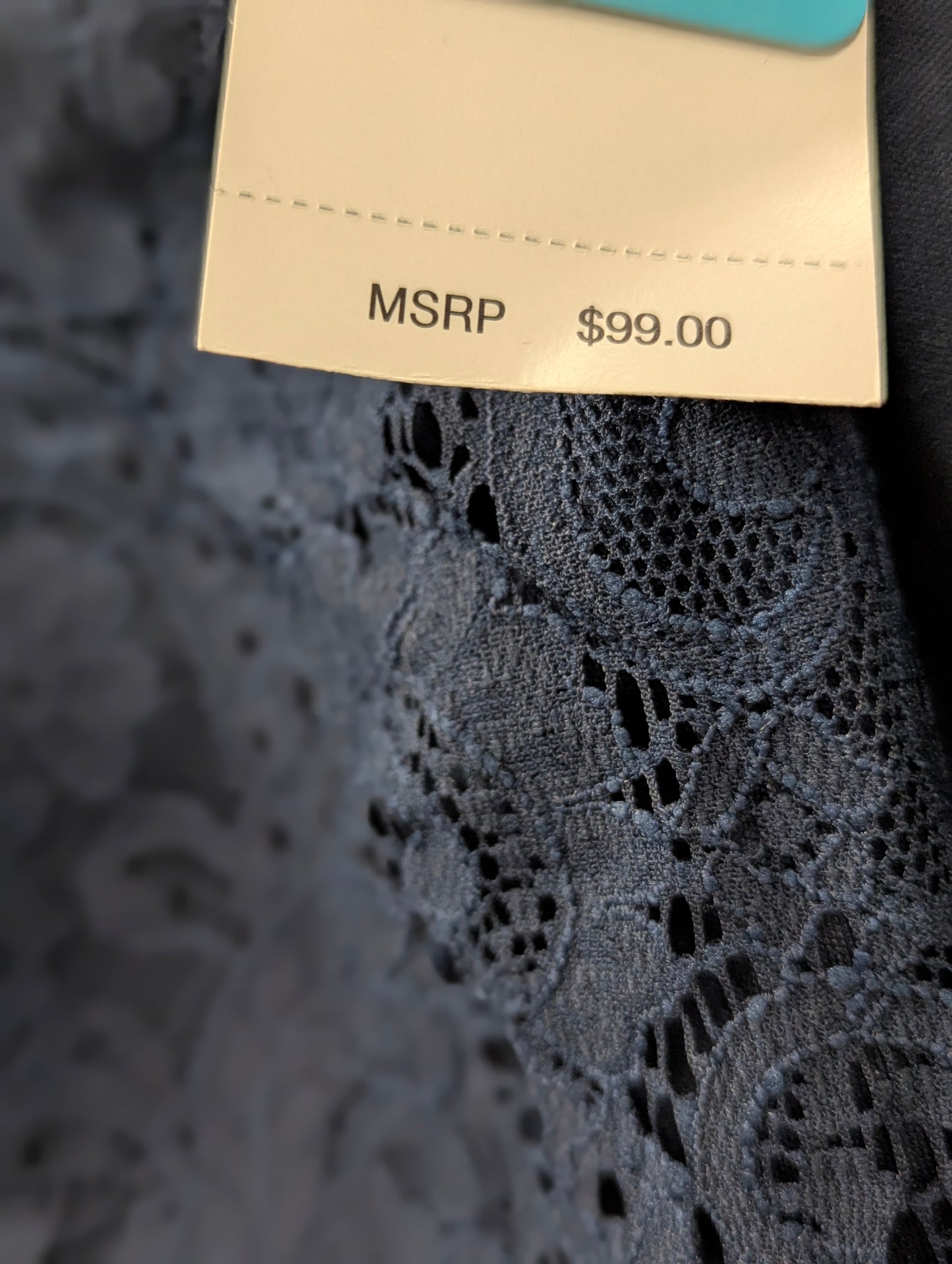NWT, From American Living, Size 2 Navy Blue Laced Dress