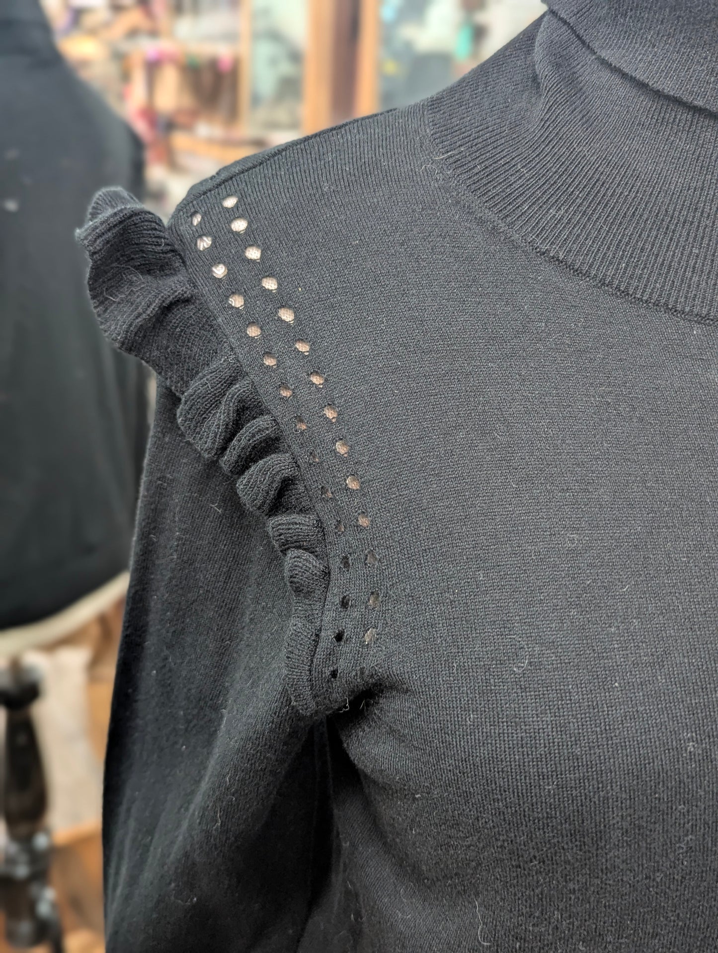 Kate Spade Ruffle Turtleneck Sweater in M