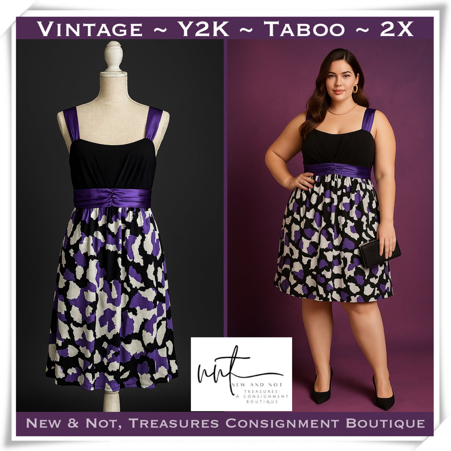 TABOO Brand Semi Formal Women's Dress Size 2x Vintage.