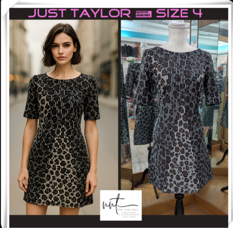 JUST TAYLOR Brand Short Sleeve Dress Size 4