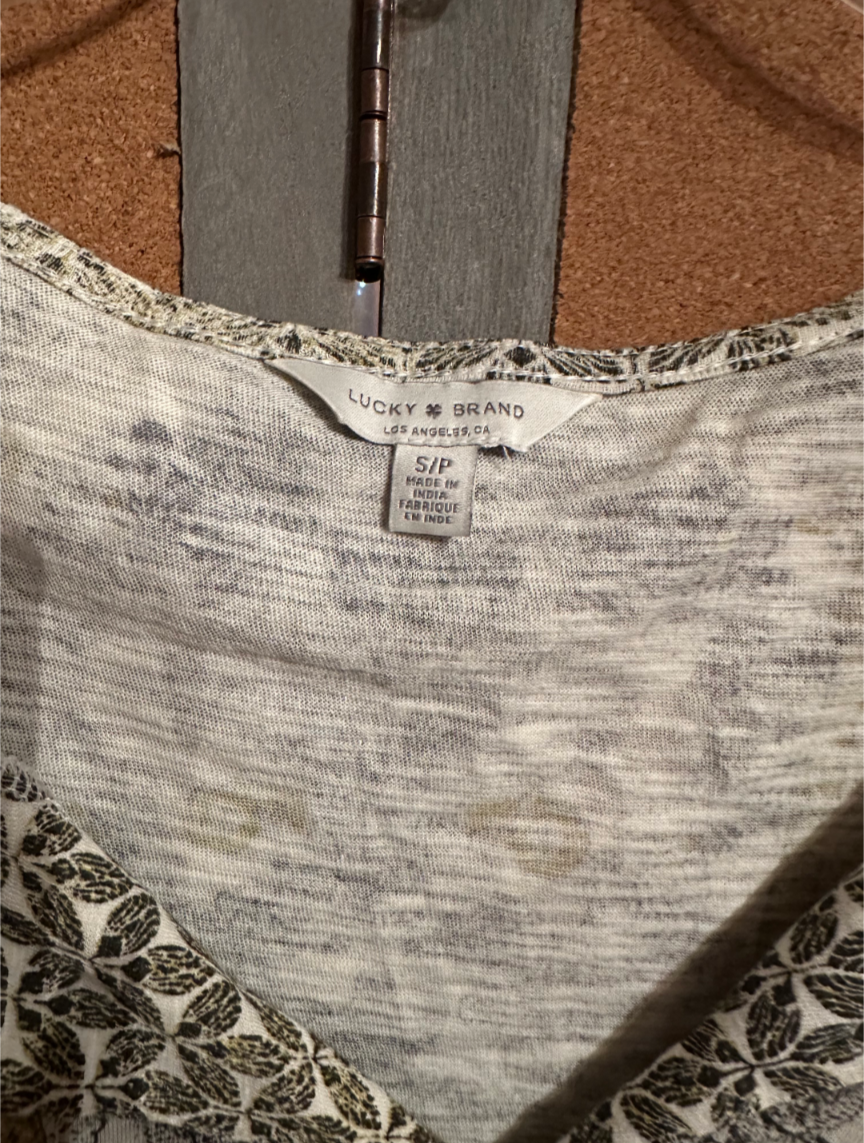 LUCKY BRAND , Women's Size 4 Short Sleeve Top