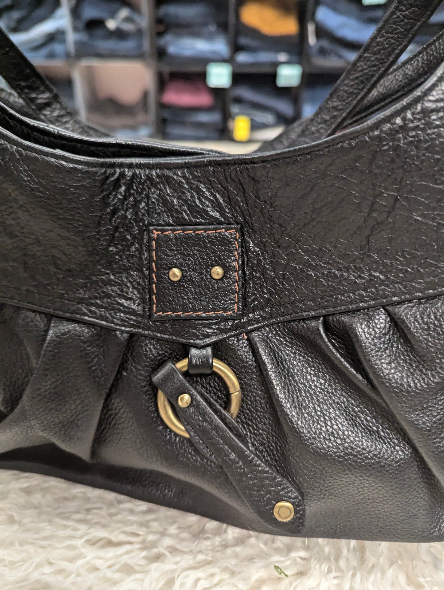 Raja Brand EUC Genuine Leather Concealed and Carry Hand Bag
