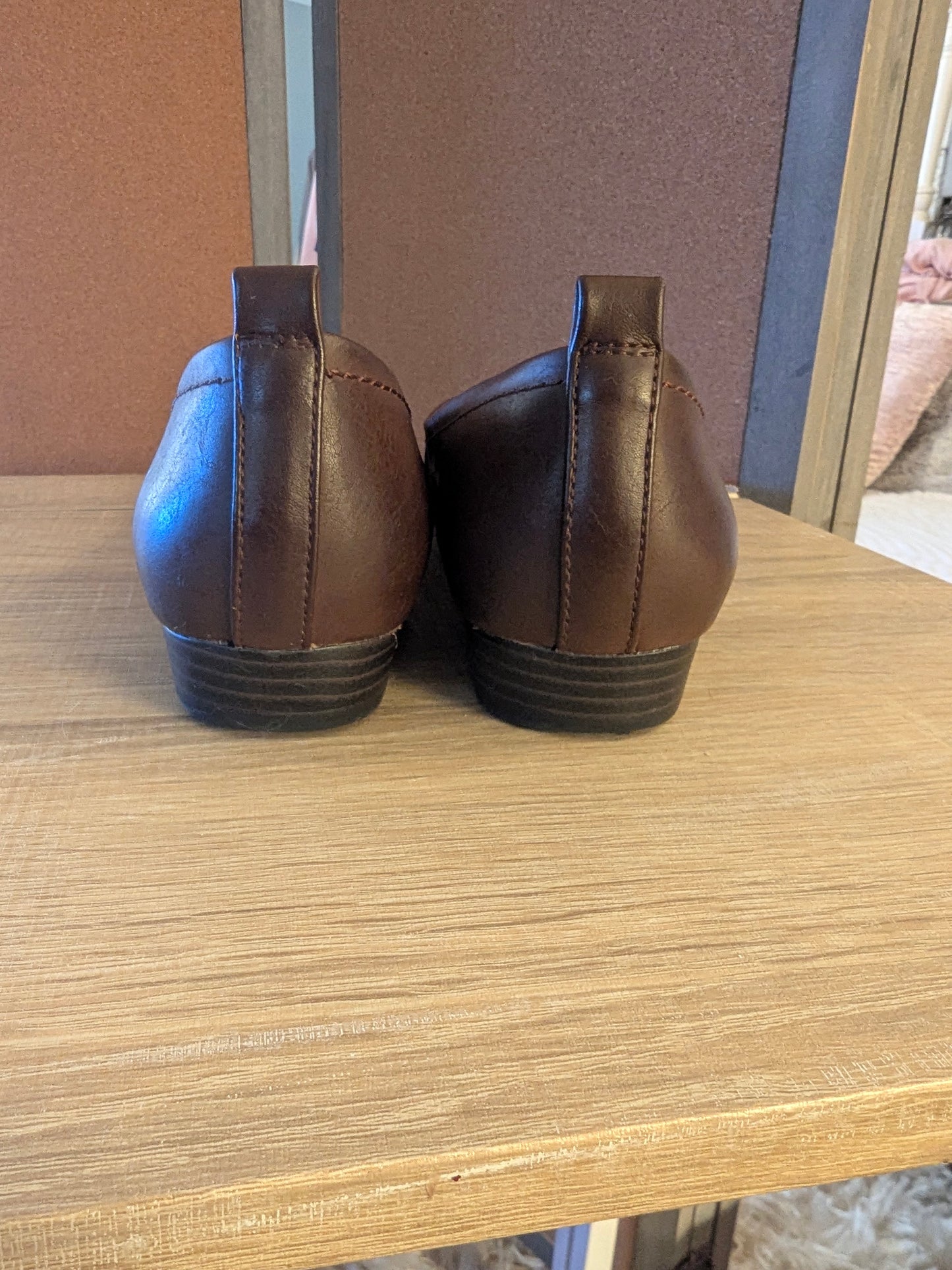 Kim Rogers Izzie Brown Wedge Slip-On Ballet Style Flats Women's Size 9.5