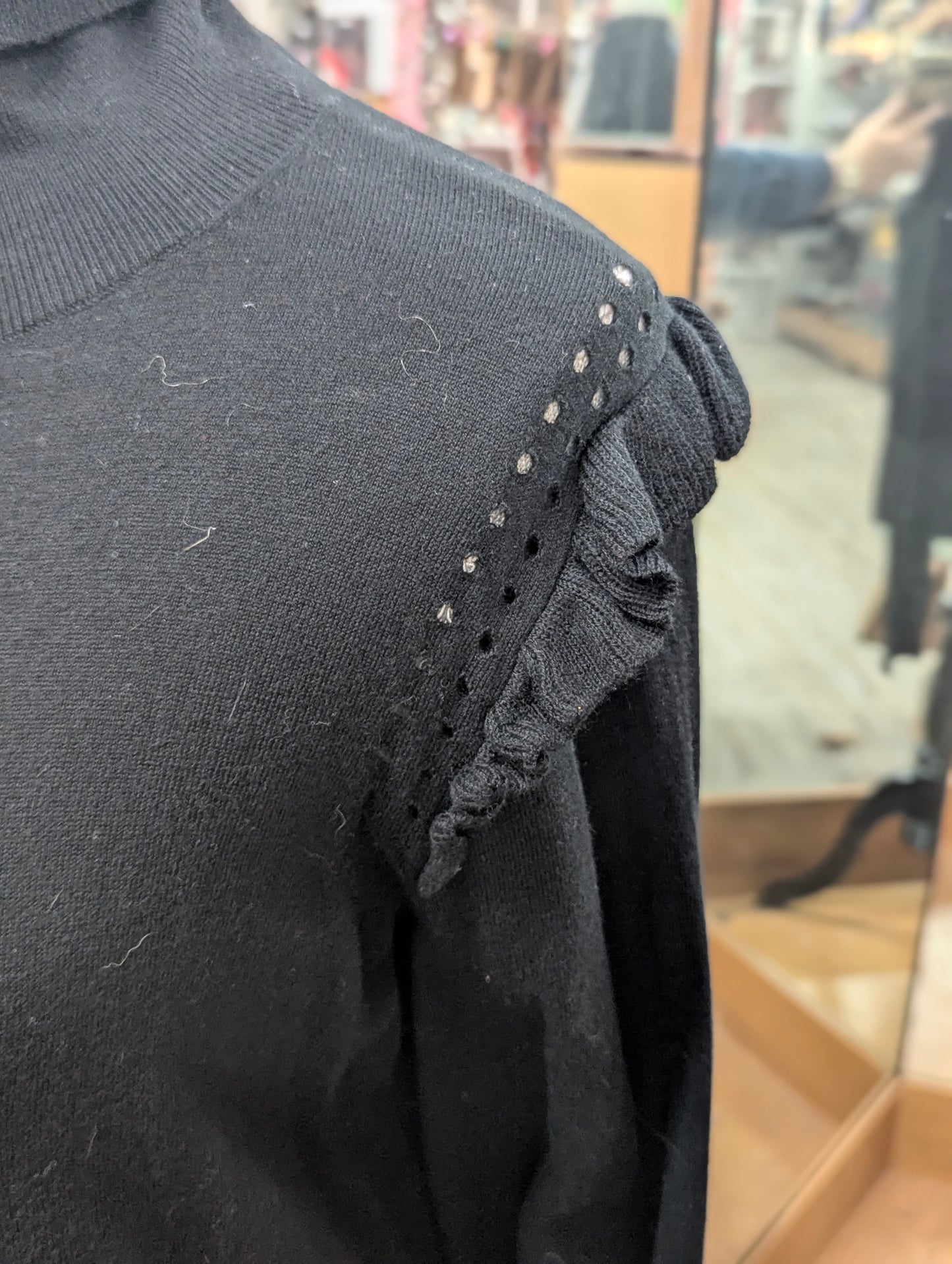 Kate Spade Ruffle Turtleneck Sweater in M