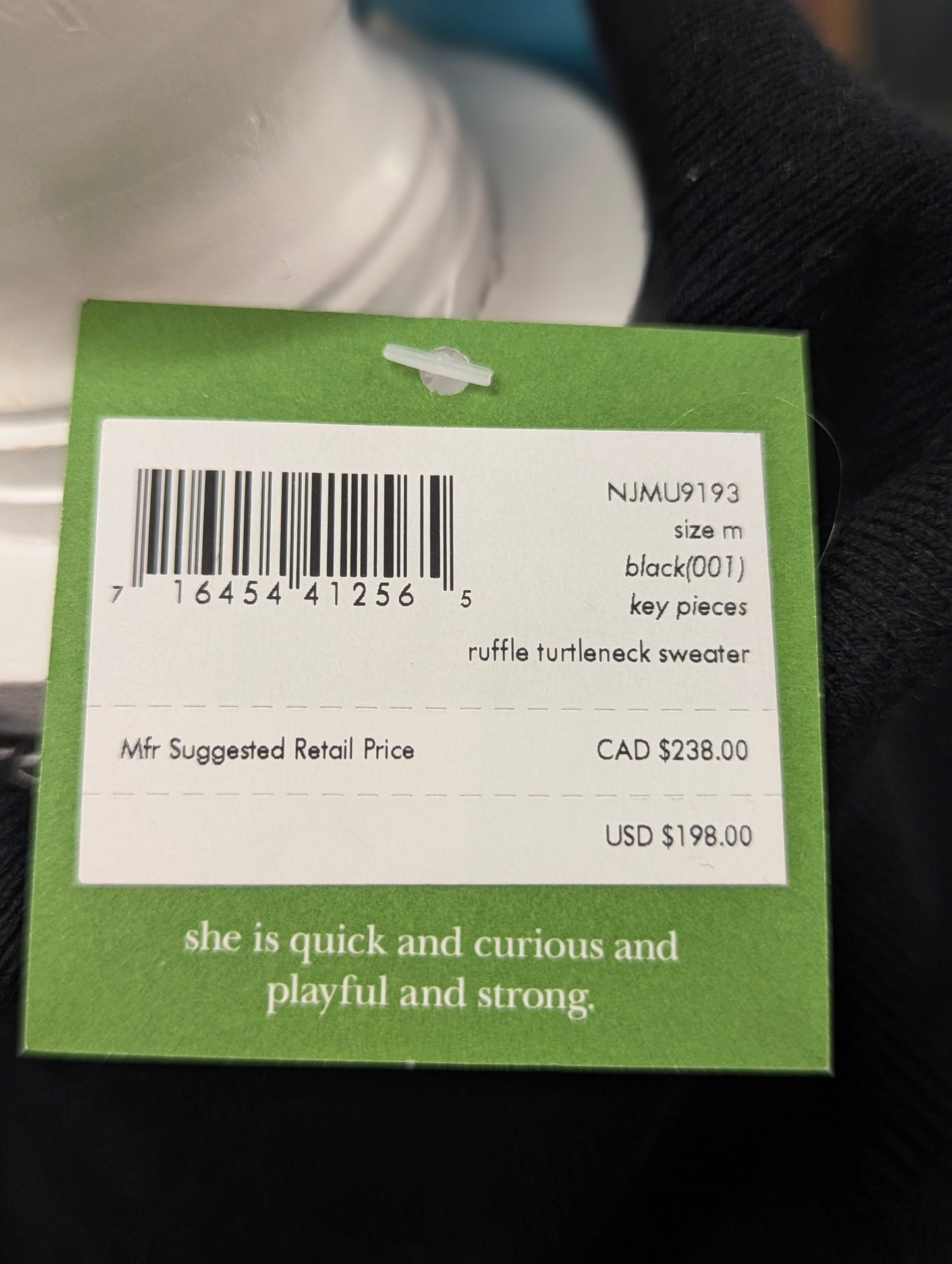 Kate Spade Ruffle Turtleneck Sweater in M