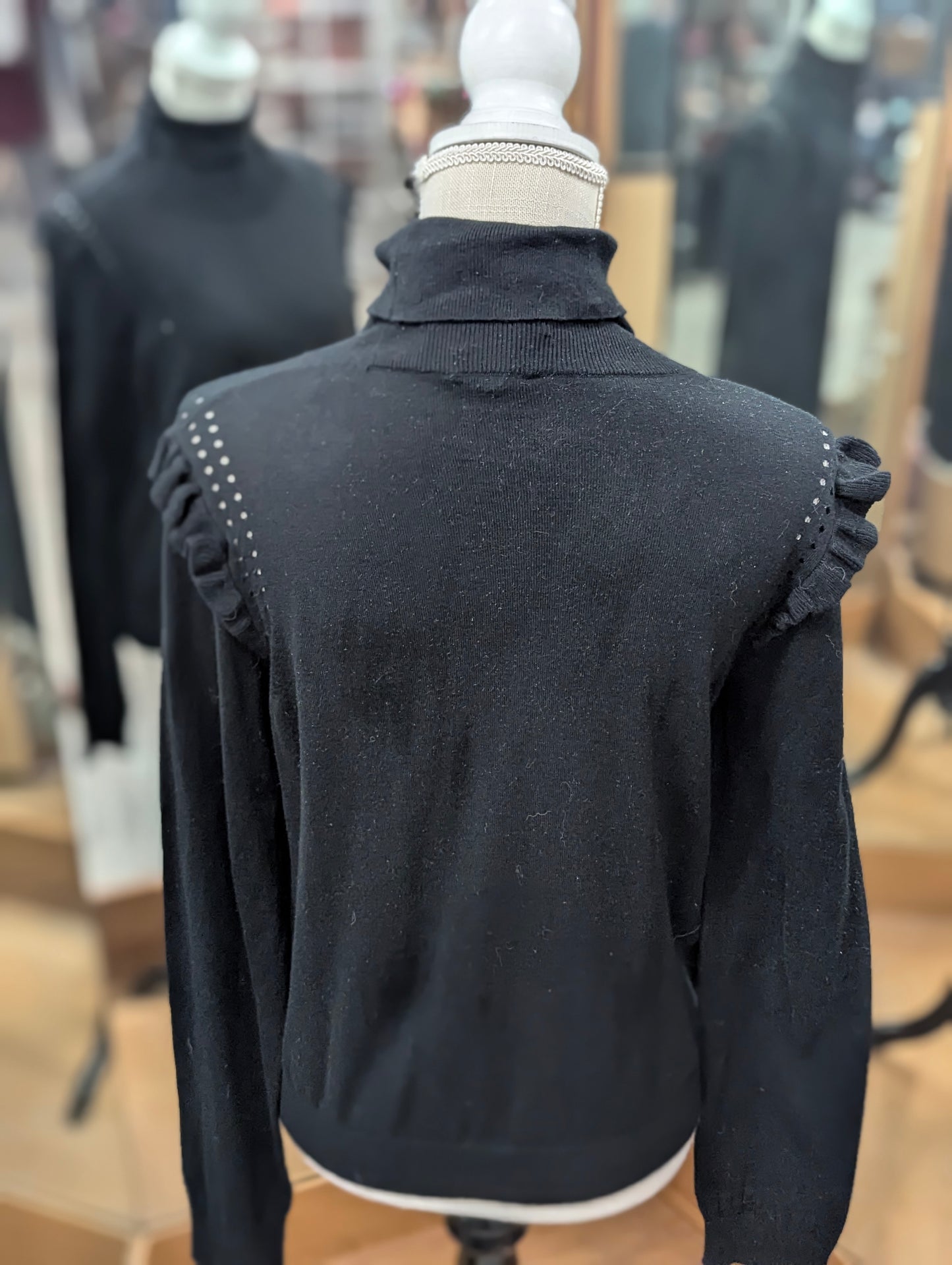 Kate Spade Ruffle Turtleneck Sweater in M