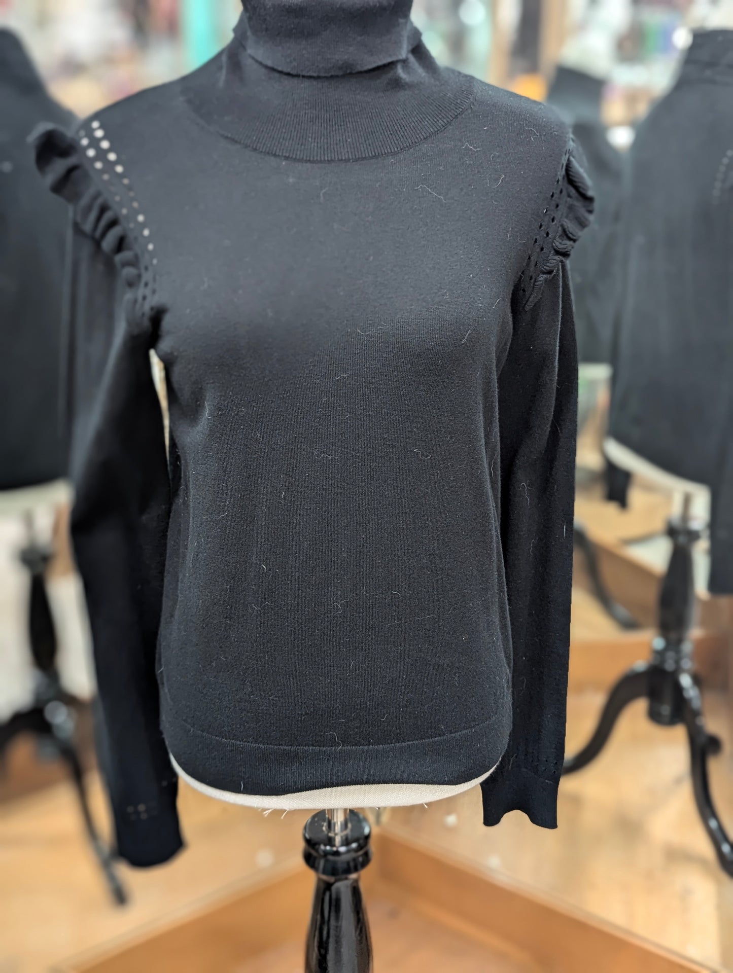 Kate Spade Ruffle Turtleneck Sweater in M
