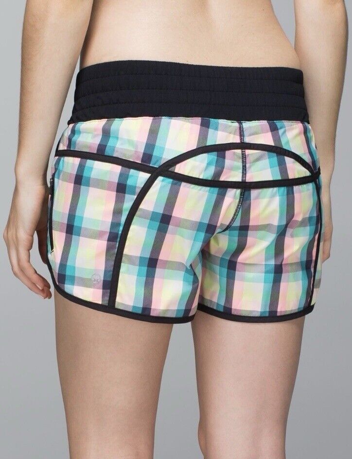 Lululemon Wee Weezy Check Tracker Shorts in Size 4