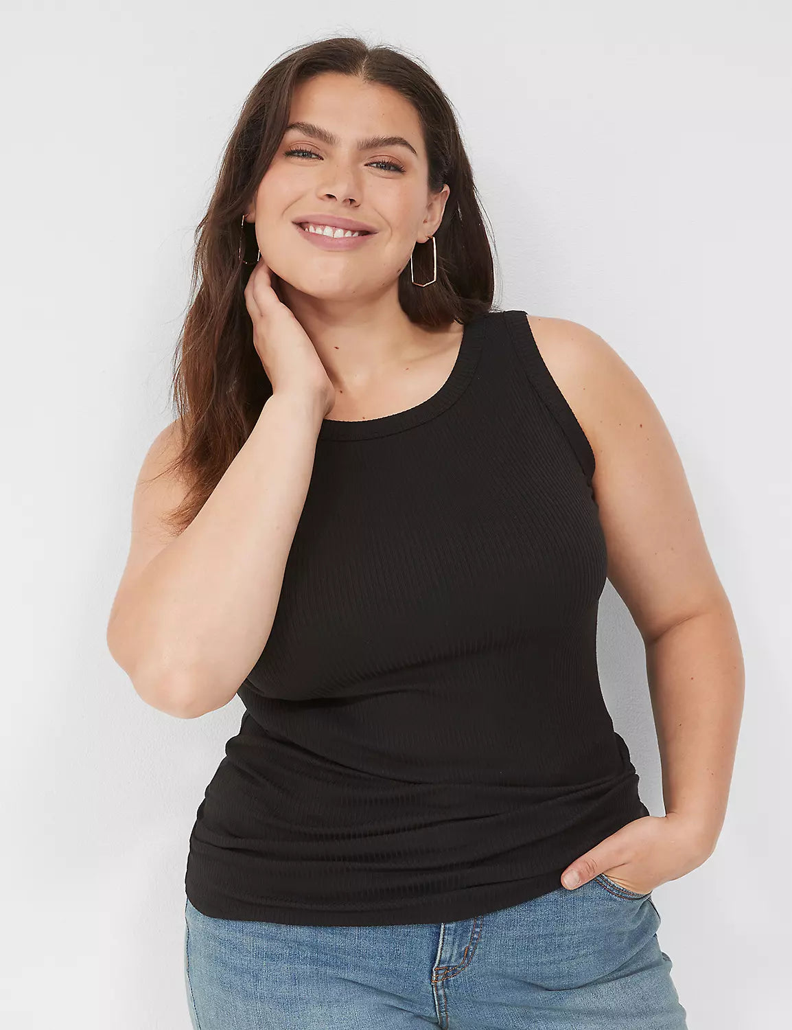 Lane Bryant Ribbed Tank Top in 26/28