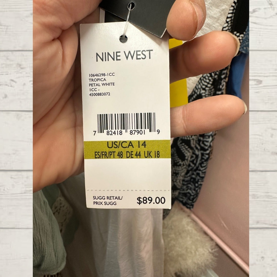 Nine West White Belted Tank Top Dress