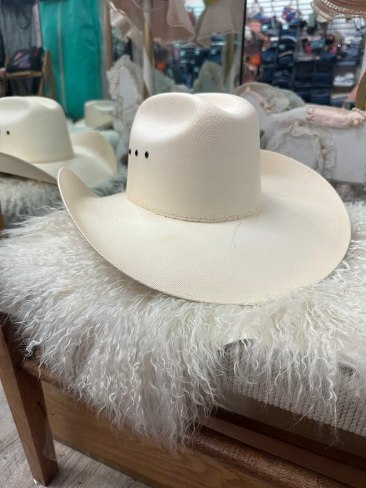 Lonestar Beige Cowboy Hat with Pin 7 1/8