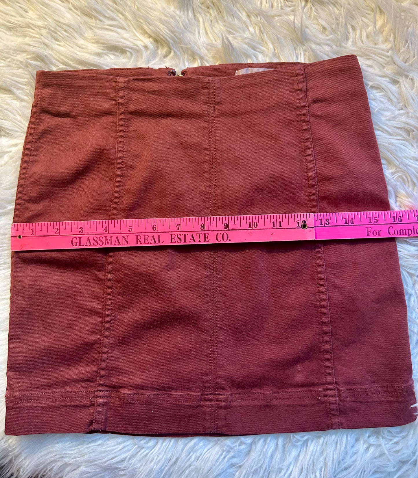 ✨ Jolt Stretch Denim Skirt Women’s Size 5 / 27W Burgundy Pencil Mini Preowned