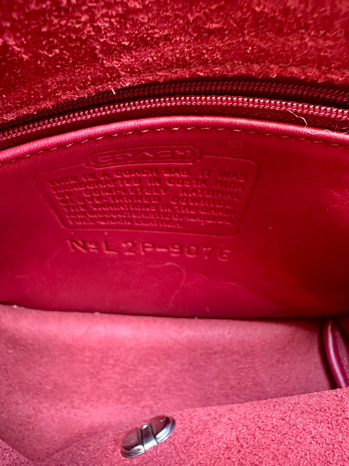 Vintage Coach Companion Flap Crossbody Bag Red Leather EUC Authentic 1990s Clean