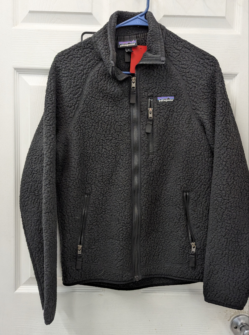 Patagonia Retro Pile Black Zip Up Jacket in S