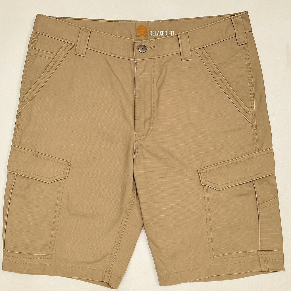 Carhartt Force Broxton Cargo Shorts 34 Relaxed Fit Ripstop FastDry Utility Tan