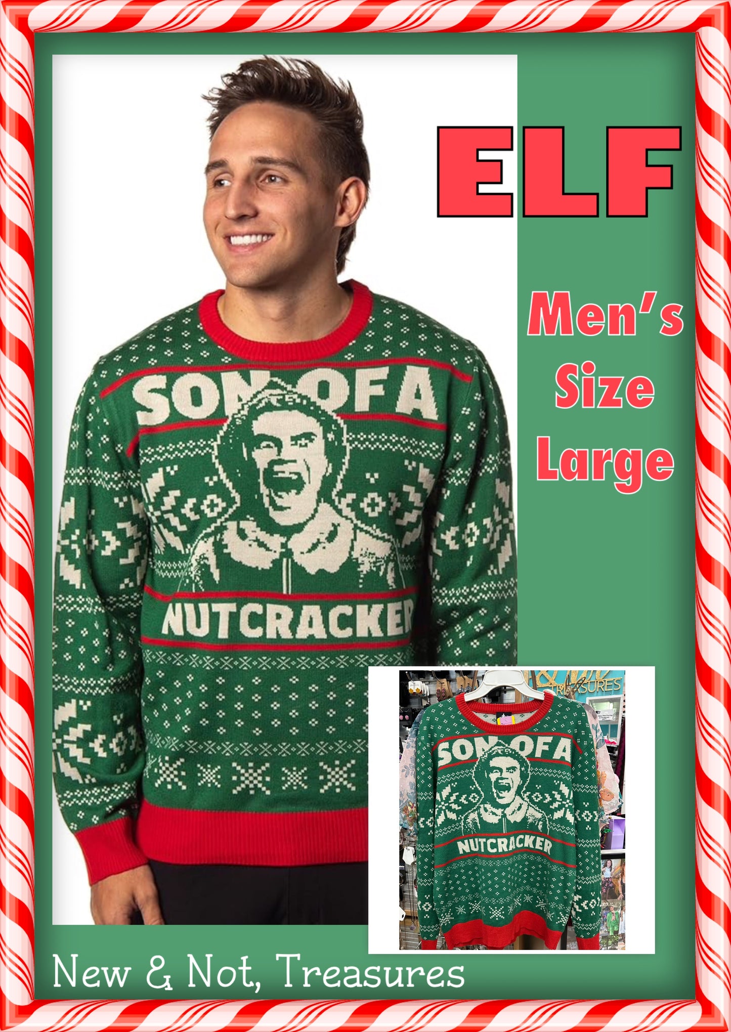 Elf Christmas Sweater in L