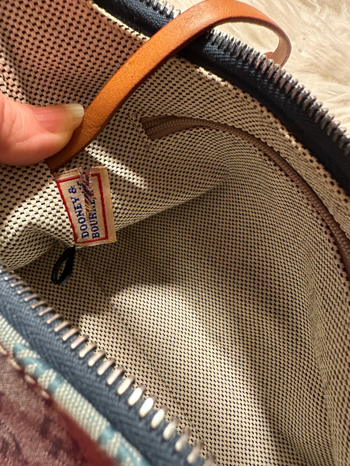 Vintage Dooney & Bourke Signature Canvas & Leather Mini Hobo Shoulder Bag Y2K