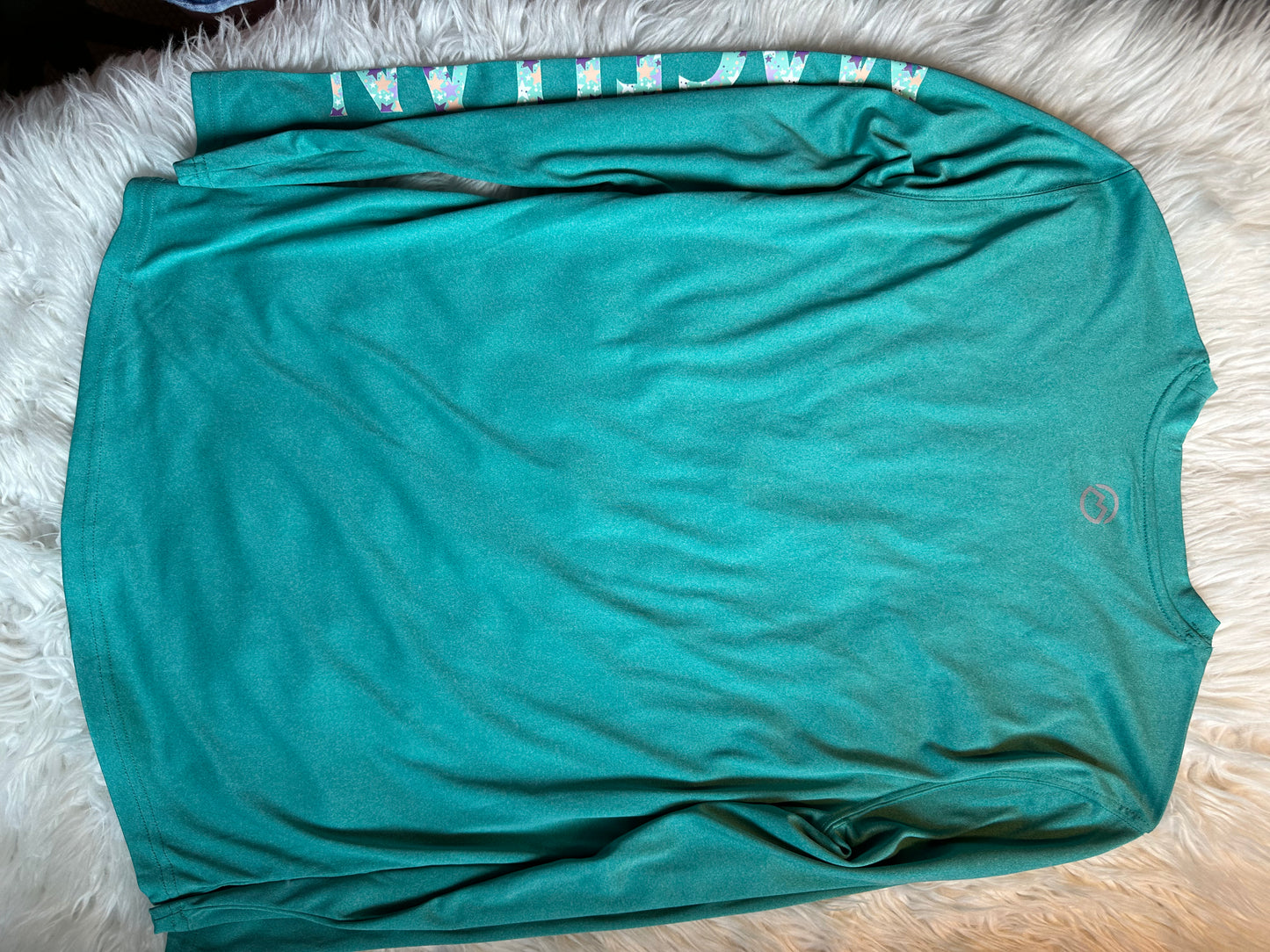 Magellan Fish Gear Women's Size S Boyfriend Fit Teal Moisture Wicking Logo Shirt