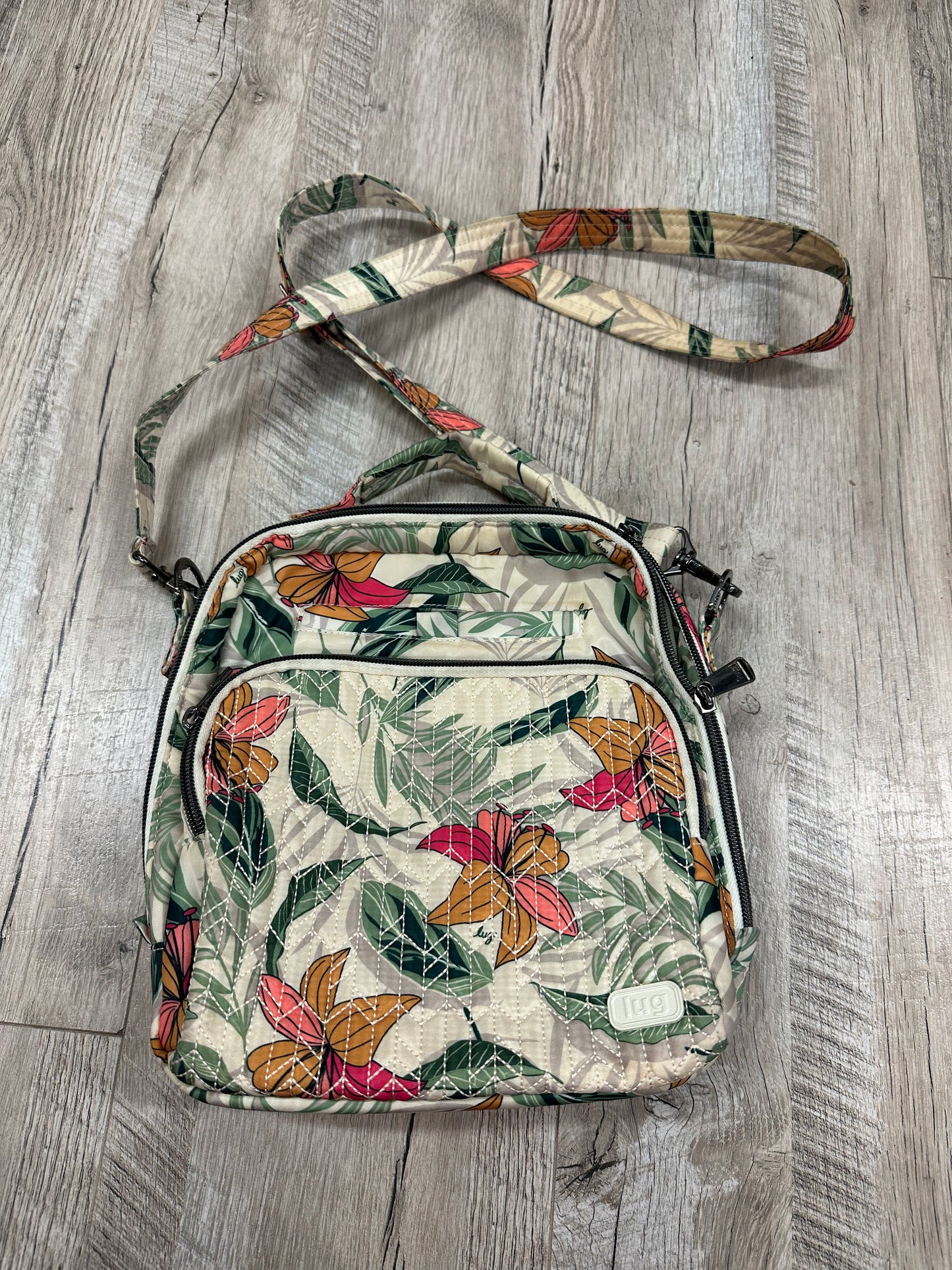 Lug Green Floral Crossbody