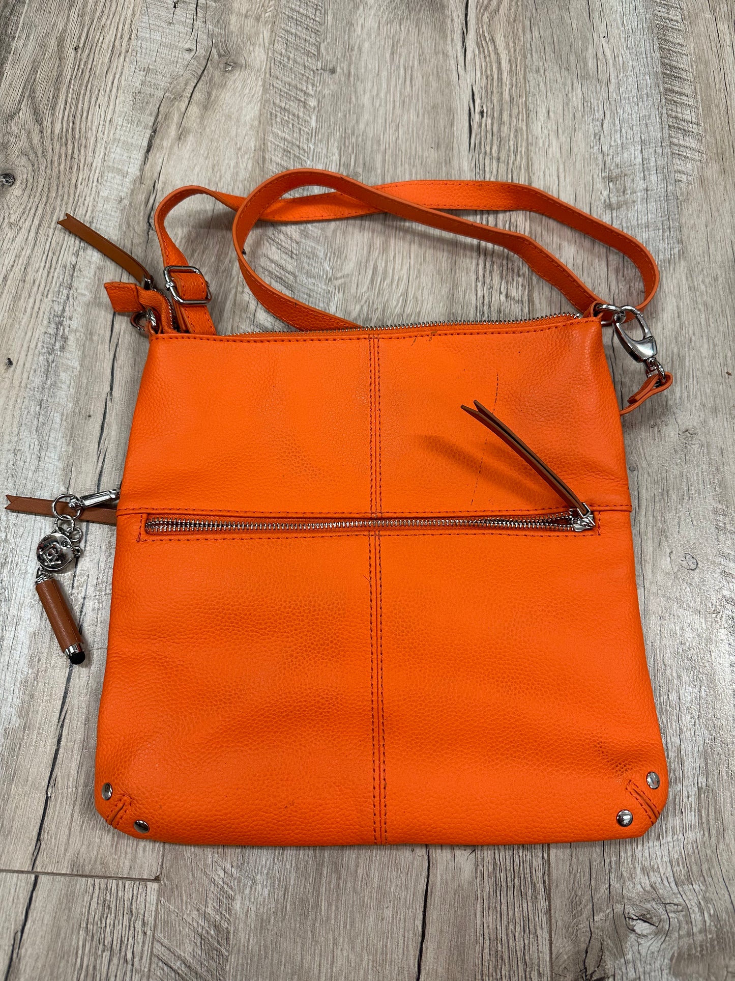 Joy Mangano Orange Crossbody Bag