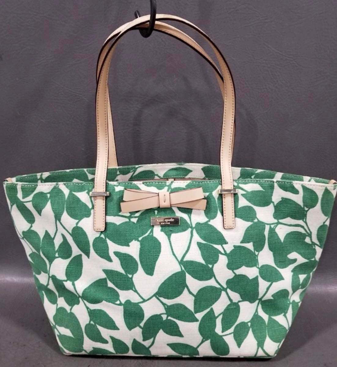 Kate Spade New York-Shoulder Bag-South Poplar Street Francis Green Leaves EUC