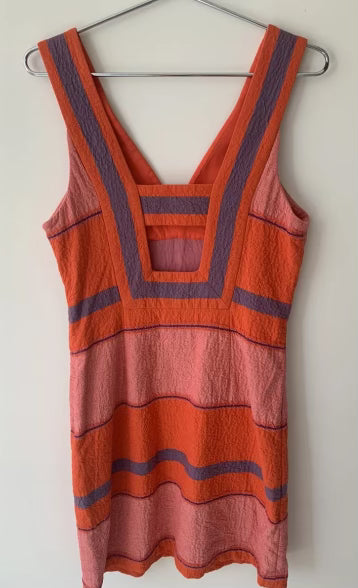 Anthropologie HD In Paris Cotton Sorbet Stripe Sleeveless Shift Dress, Size 8