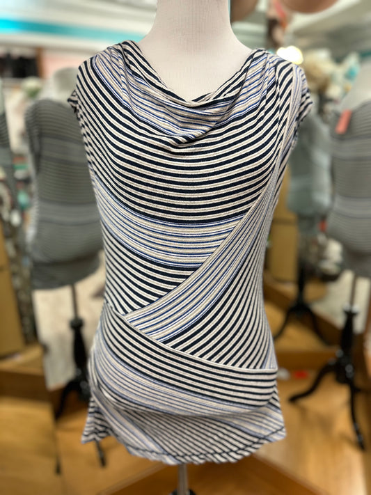 No Tag Blue Striped Short Sleeve in S