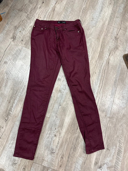 YMI Burgundy Super Skinny Jean in 7