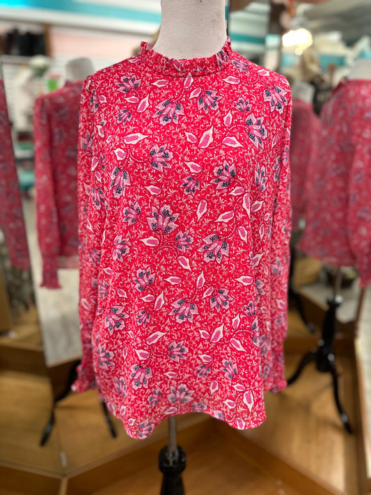 Joie Pink Floral Long Sleeve in M