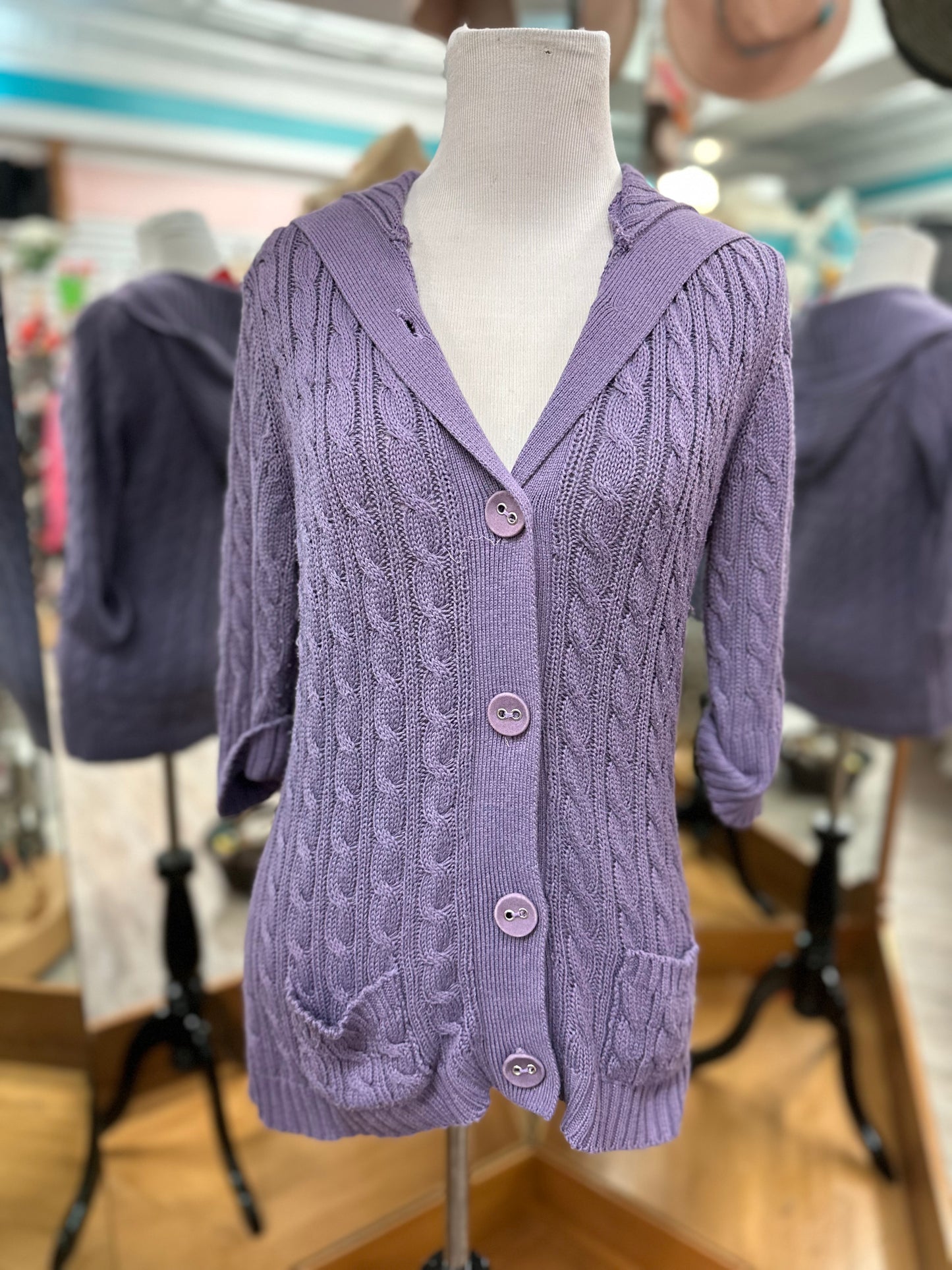 Brittany Blade Purple Cardigan in M